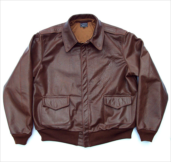 Good Wear Leather 27753 Type A-2 Jacket Front View Flat