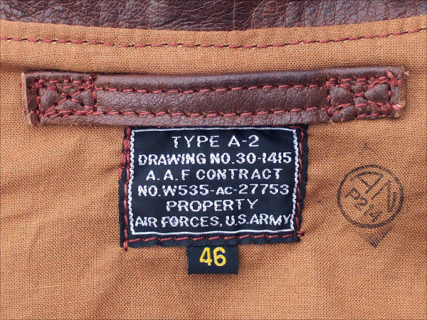 Good Wear Leather 27753 Type A-2 Jacket Label