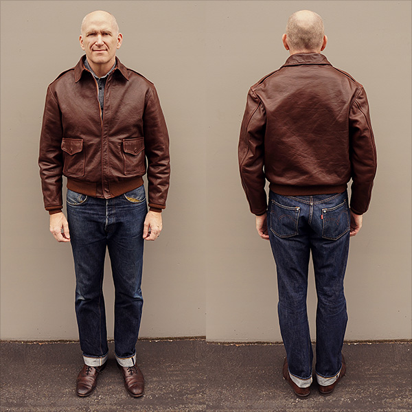 Good Wear Leather Aero W535-ac-16160 Type A-2 Jacket Full View 