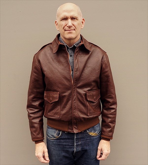 Good Wear Leather Aero W535-ac-16160 Type A-2 Jacket Front View 