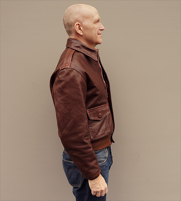 Good Wear Leather Aero W535-ac-16160 Type A-2 Jacket Side View 