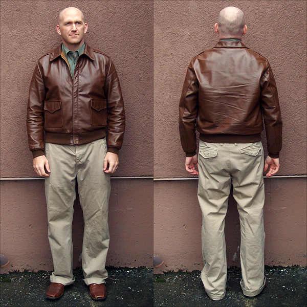 Good Wear Leather's Bronco MFG. Co. Type A-2 Full View