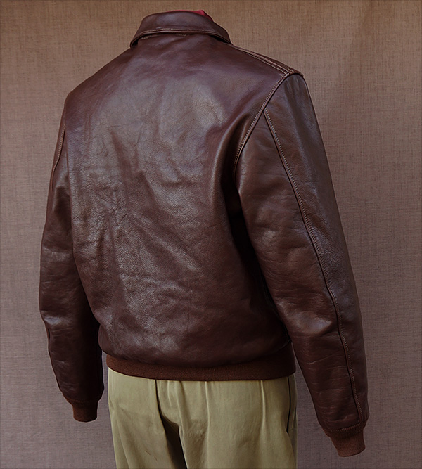 Good Wear Leather's Bronco MFG. Co. Type A-2 Reverse View