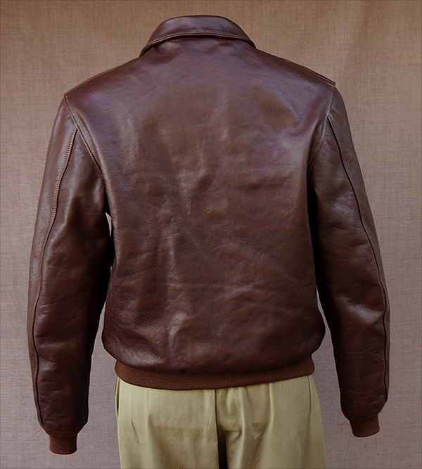 Good Wear Leather's Bronco MFG. Co. Type A-2 Reverse View