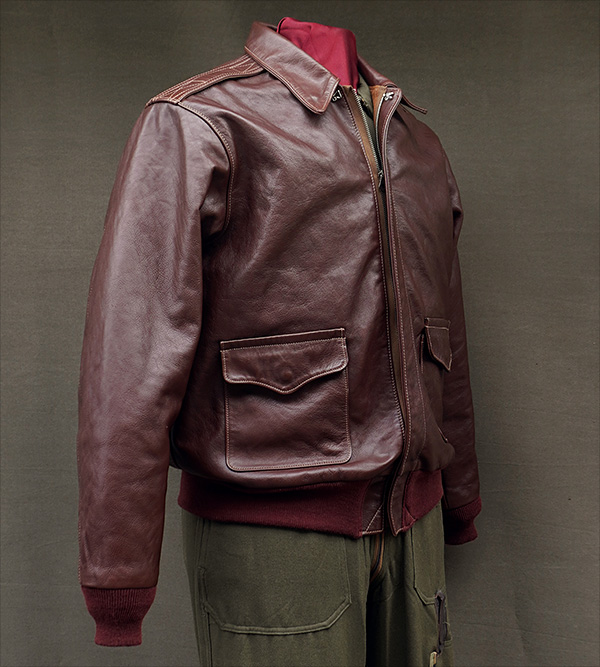 Good Wear Leather's J.A. Dubow Type A-2 Flight Jacket Front View