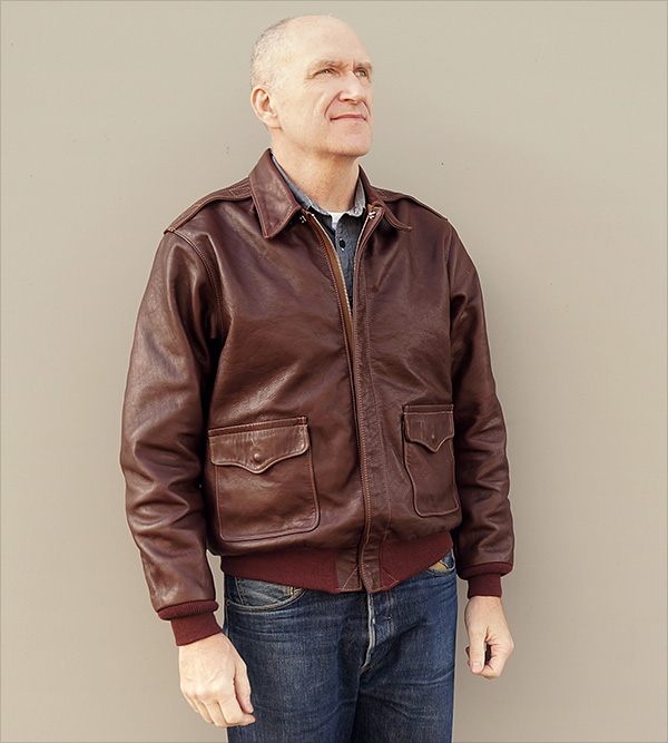 Good Wear Leather's J.A. Dubow Type A-2 Flight Jacket Front View