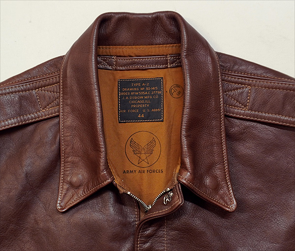 Good Wear Leather's J.A. Dubow Type A-2 Flight Jacket Front View