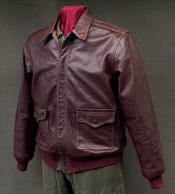 Good Wear Leather's J.A. Dubow Type A-2 Flight Jacket Front View