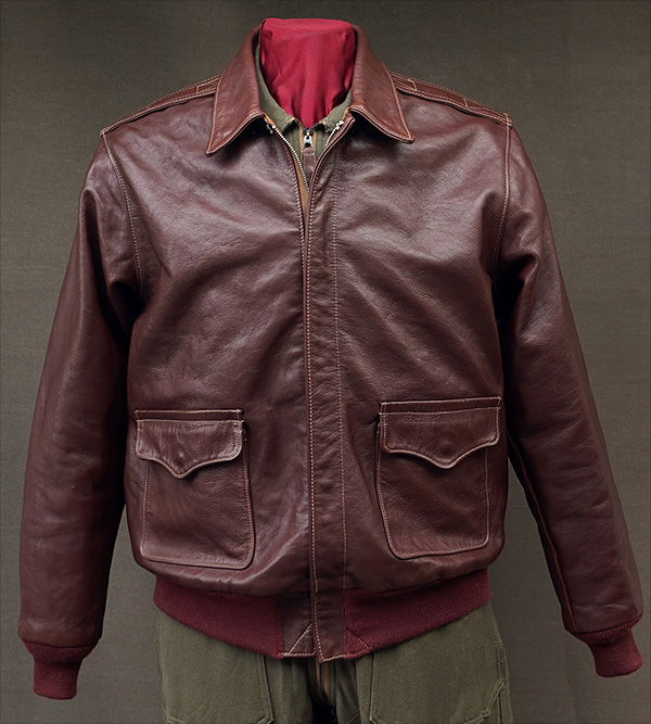 Good Wear Leather's J.A. Dubow Type A-2 Flight Jacket Front View