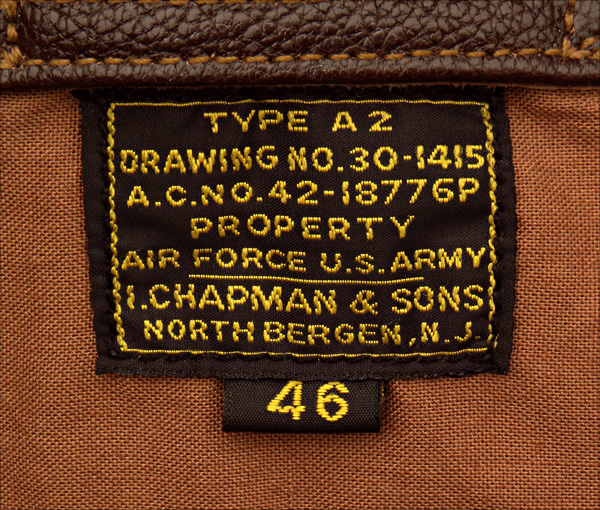 Good Wear Leather Coat Company — I. Chapman & Sons Type A-2 Jacket