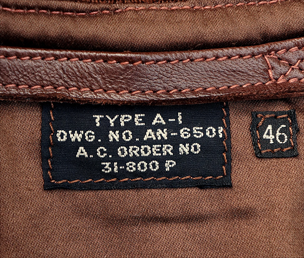 Eastman Leather Clothing Type A-1 U.S. Army Air Corps Sheepskin Flight Jacket