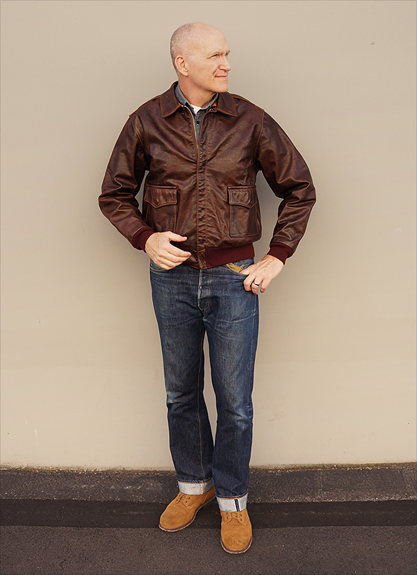 Good Wear Acme Leather Clothing Co. Type A-2 Horsehide Horween Flight Jacket