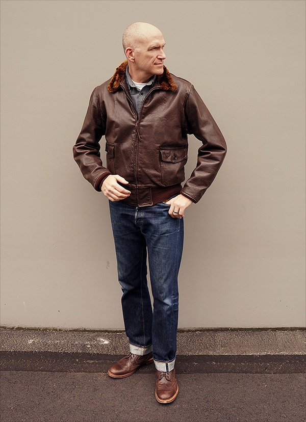 American Sportswear AN-6552 U.S. Navy Goatskin Flight Jacket