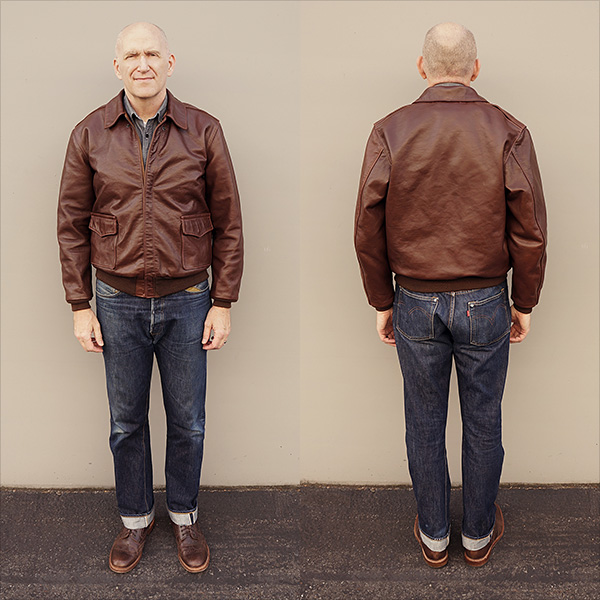 Cable Raincoat Co. 42-10008-P Type A-2 Army Air Force Horsehide Flight Jacket