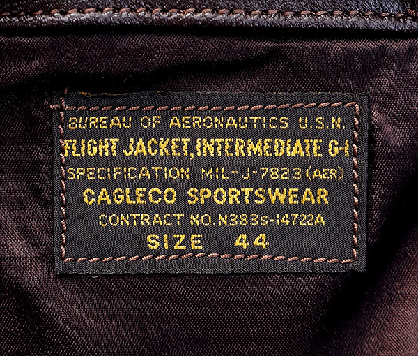 Cagleco Sportswear G-1 U.S. Navy Goatskin Flight Jacket