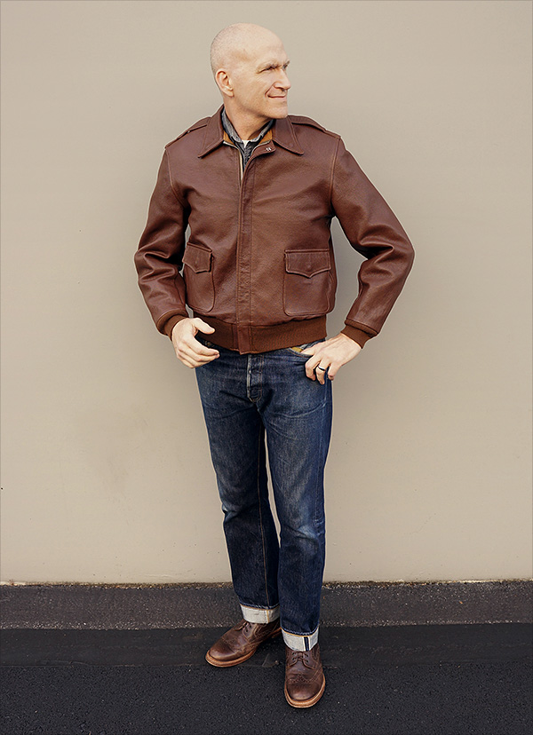 I. Chapman & Sons Spiewak Type A-2 Army Air Corps Goatskin Flight Jacket