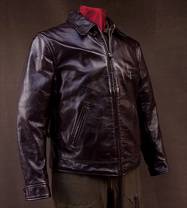 Good Wear Californian Imperial Horsehide Half-Belt Motorcycle Jacket