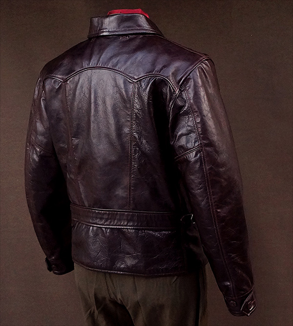 Good Wear Californian Imperial Horsehide Half-Belt Motorcycle Jacket