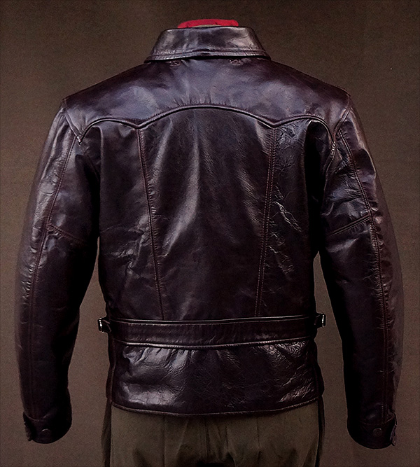 Good Wear Californian Imperial Horsehide Half-Belt Motorcycle Jacket