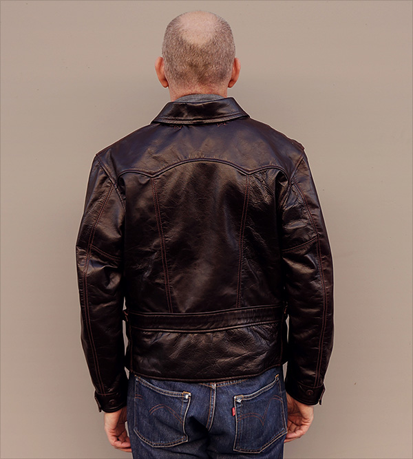 Good Wear Californian Imperial Horsehide Half-Belt Motorcycle Jacket