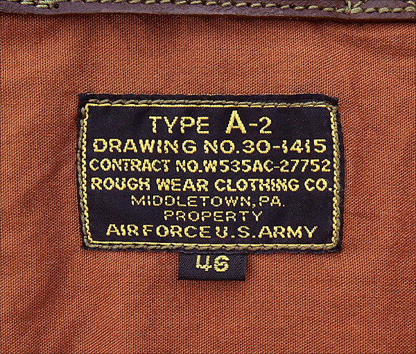 Good Wear Leather Coat Company — Sale Rough Wear A-2 Jacket