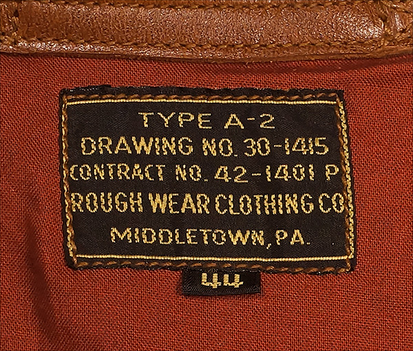 Good Wear Leather Coat Company — Sale Rough Wear 42-1401-P A-2 Jacket