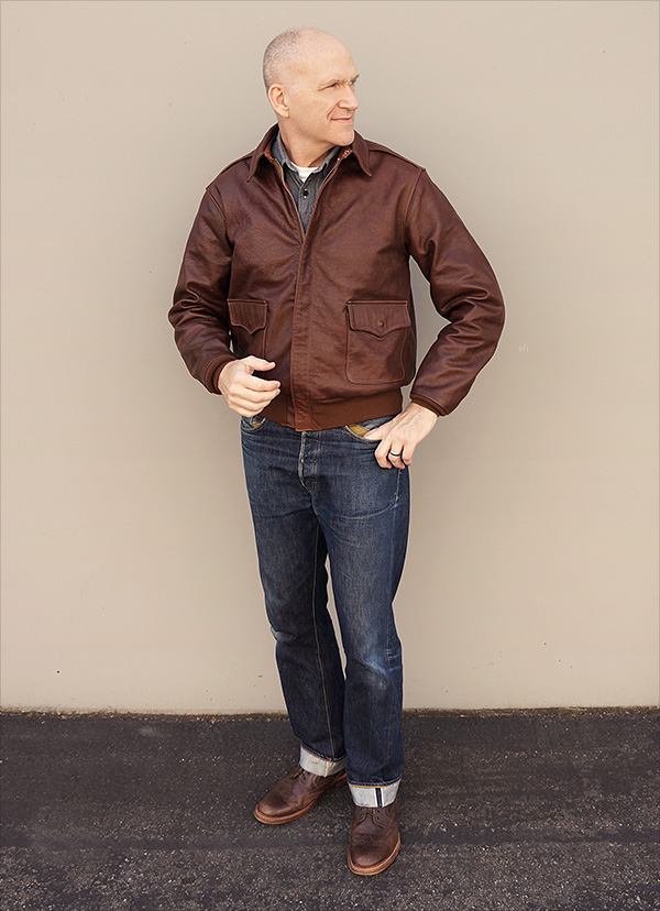 Rough Wear W535-AC-16159 Type A-2 Army Air Force Horsehide Flight Jacket