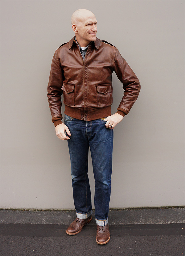 Werber Sportswear 42-1402-P Type A-2 Army Air Force Shinki Horsehide Flight Jacket