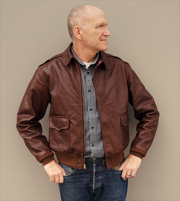 Good Wear Leather Perry Sportswear Type A-2 Front View