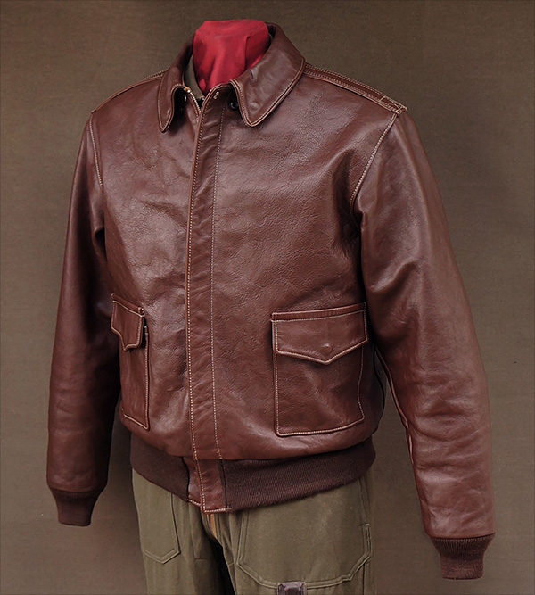 Good Wear Leather's Poughkeepsie Type A-2 Flight Jacket Front View