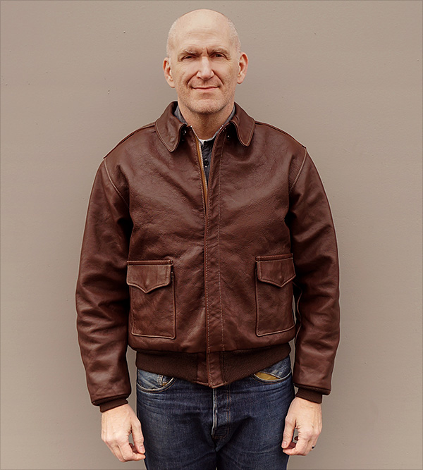 Good Wear Leather's Poughkeepsie Type A-2 Flight Jacket Reverse View