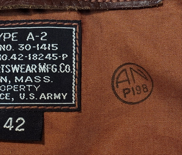 Good Wear Leather's Star Sportswear Type A-2 Jacket Label