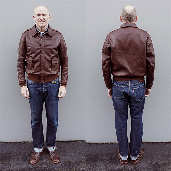 Good Wear Leather's Star Sportswear Type A-2 Jacket Reverse View